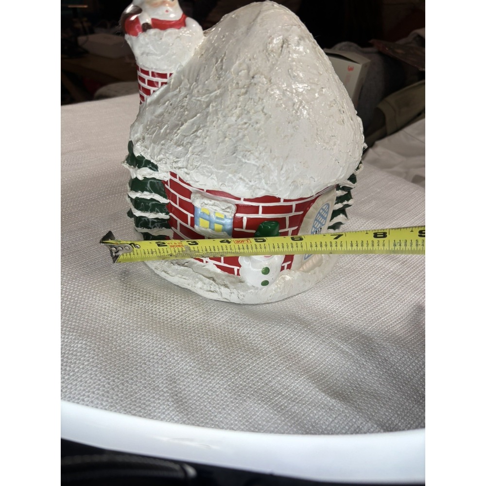🎅Vintage  Ceramic Santa Christmas House Snowman- canister 1984 - Picture 7 of 12